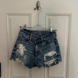 American Eagle Outfitters Ripped Blue Jean Shorts